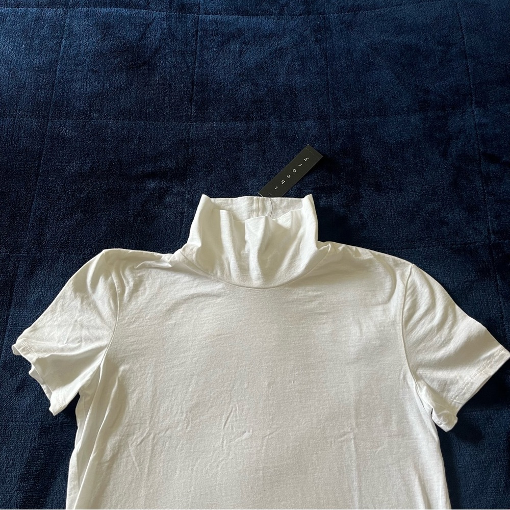 Theory Elisabeth Turtleneck Short Sleeve Shirt - Picture 3 of 7